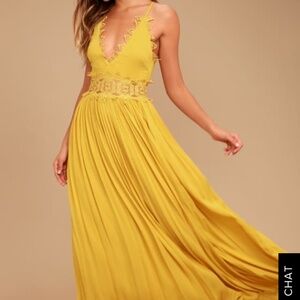 Yellow maxi dress